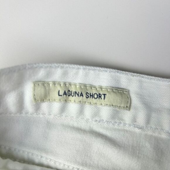 Lucky Brand White Embroidered Star Denim Laguna Shorts Women's 8 / 29 Zip Fly - Picture 6 of 12